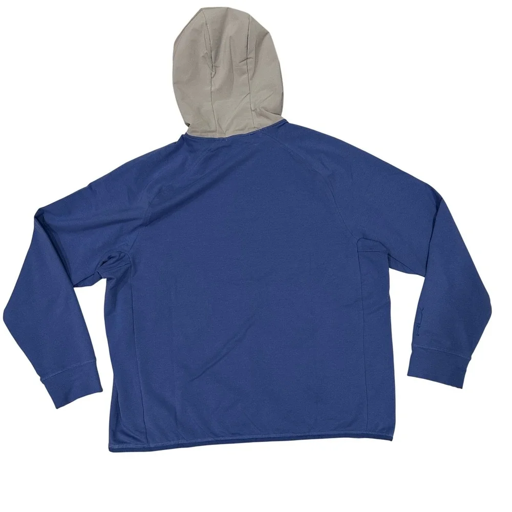 RLX Ralph Lauren Men's XXL 2XL Blue Gray Half Zip Hoodie Wicking Golf Jacket NEW - Picture 8 of 11